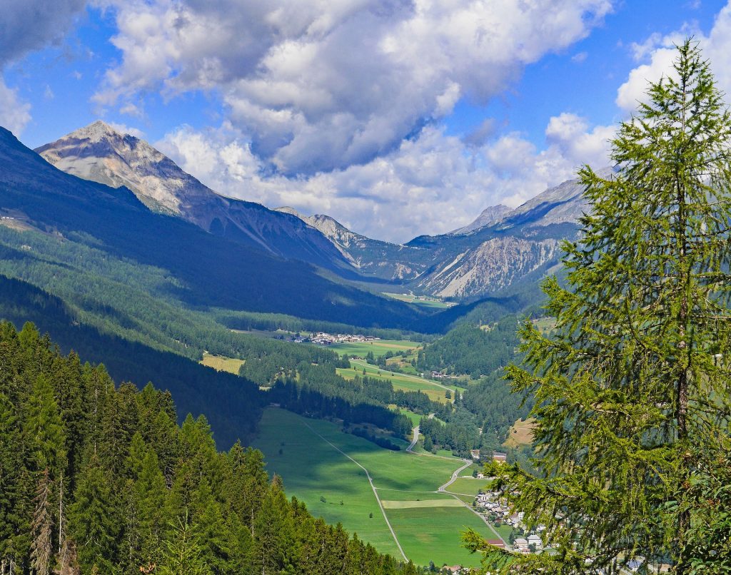 Landschaft Ofenpass Schweizer Alpen